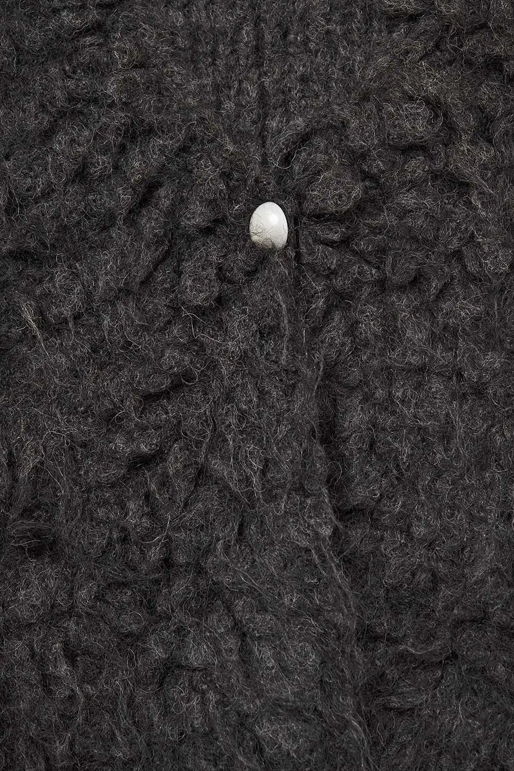 Luxurious vest with black long-haired texture - One Size / Black