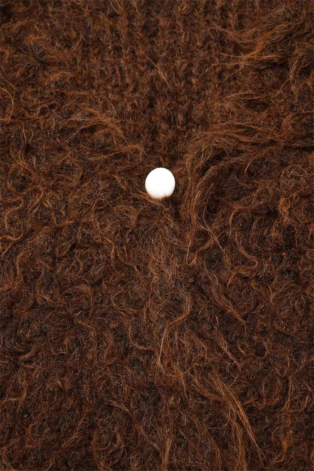 Luxurious vest with brown long-haired texture - One Size / Brown