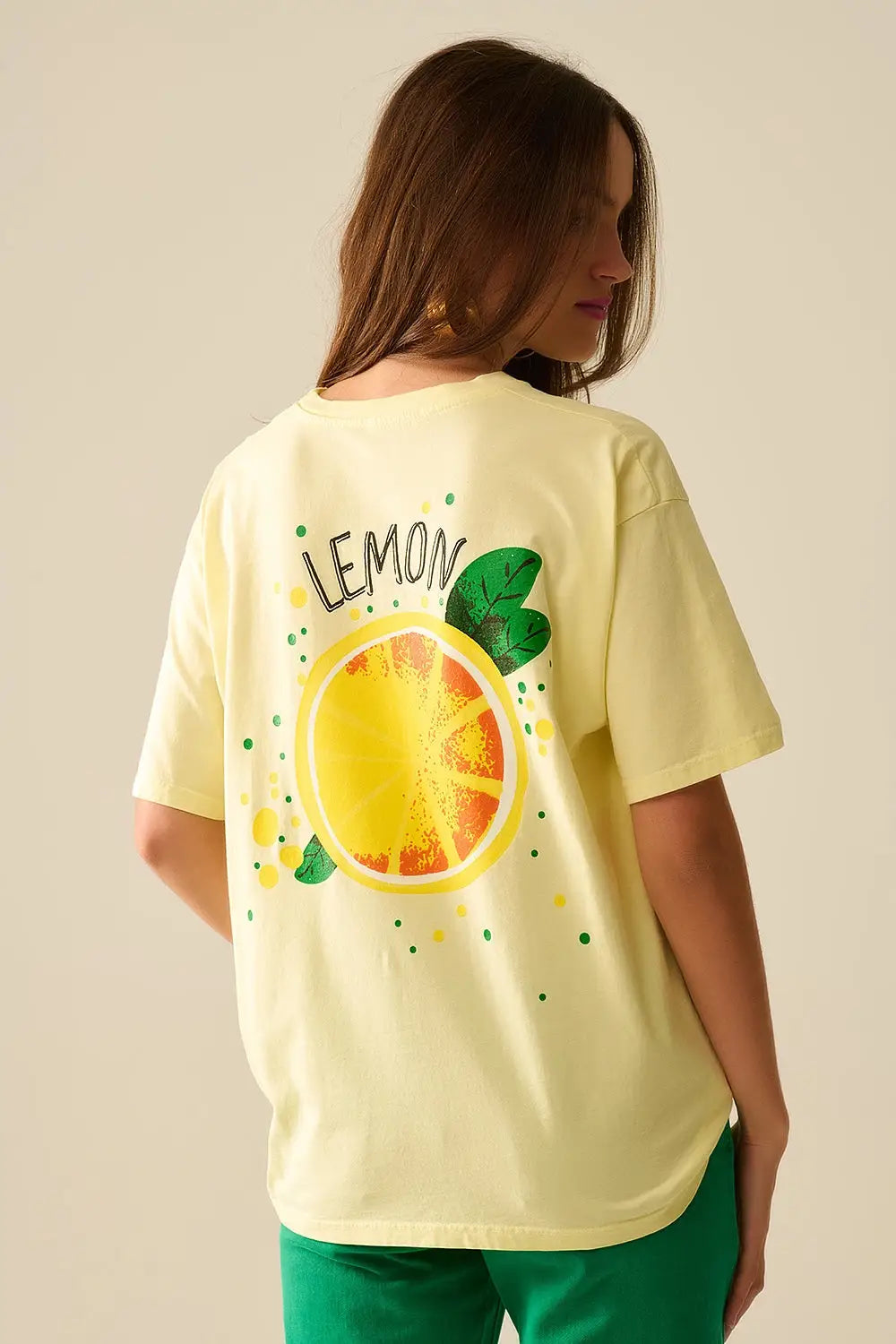 Made in Italy yellow t-shirt with Lemon graphic - One Size / Yellow - Tops