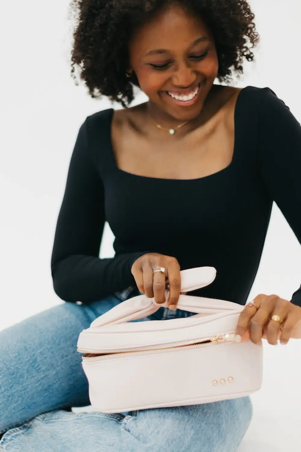 Madelyn Bow Makeup Bag - Make Up Bag