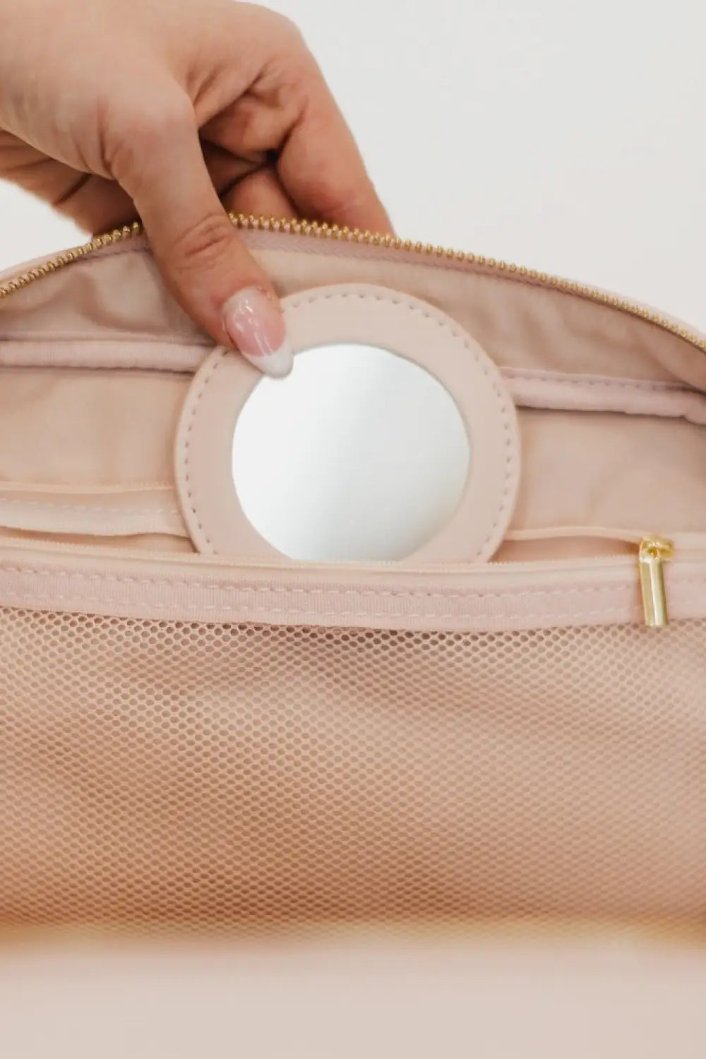 Gold Madelyn Bow Makeup Bag