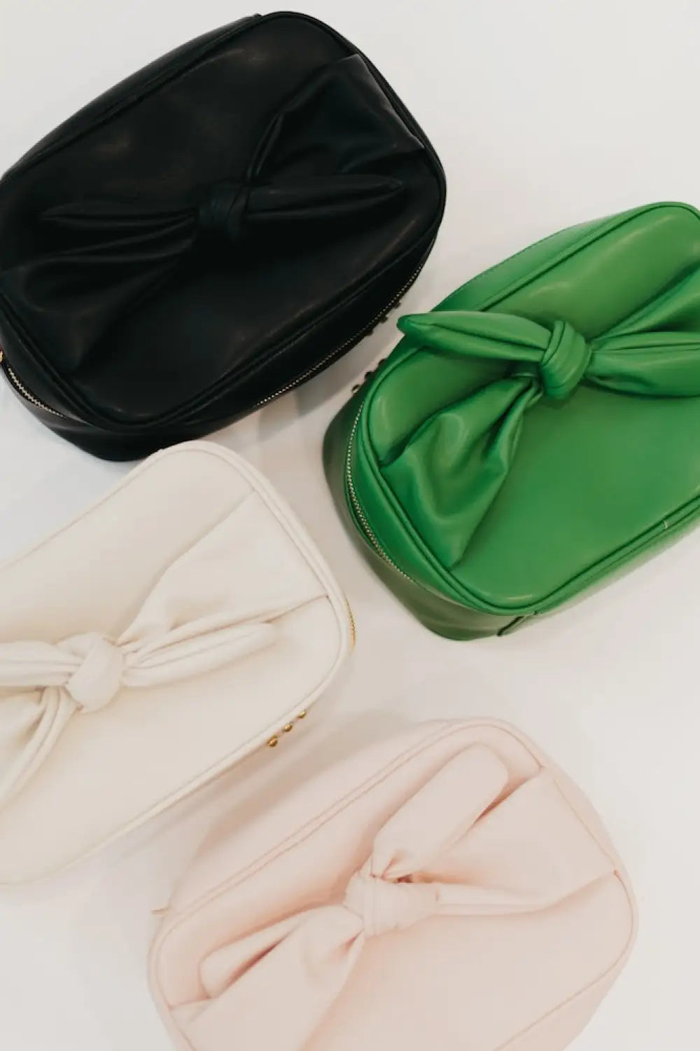 Gold Madelyn Bow Makeup Bag