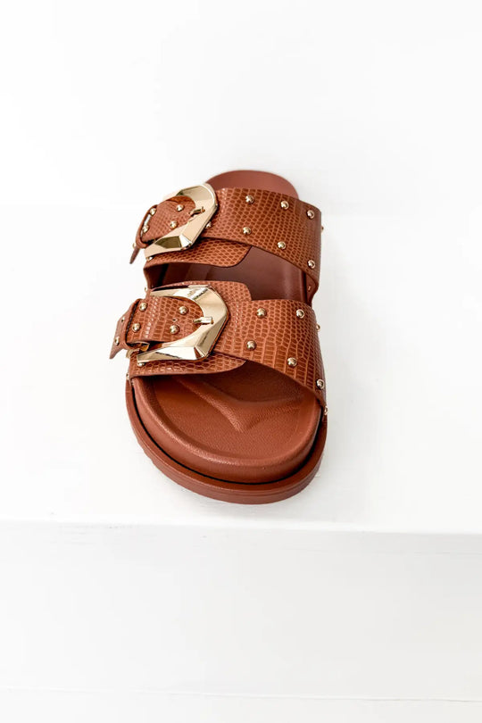 Marigold Sandal in Cognac - 130 Sandals