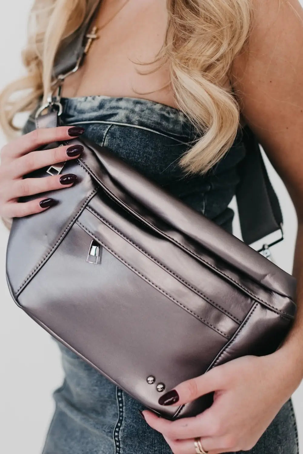 Marley Metallic Oversized Bum Bag - Bum Bag
