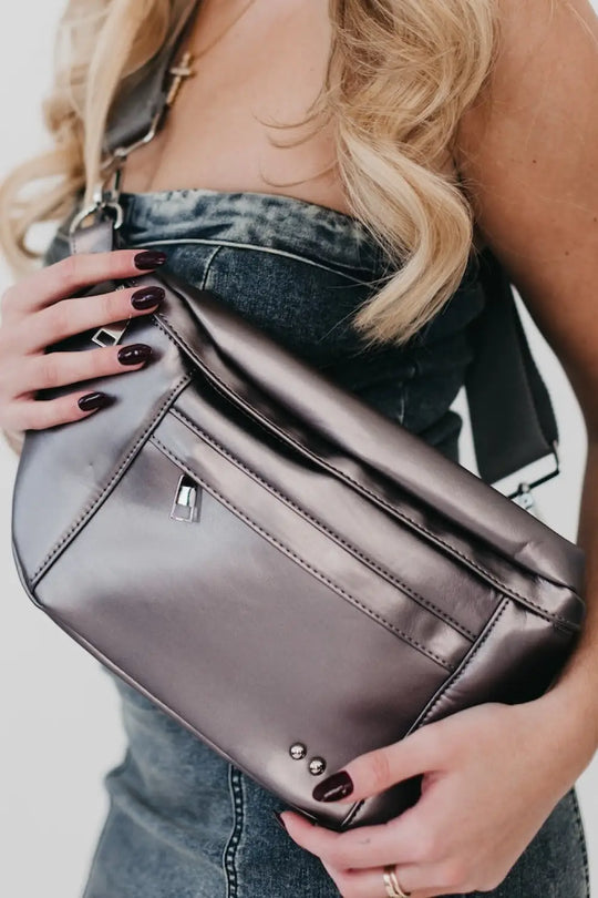 Marley Metallic Oversized Bum Bag - Bum Bag