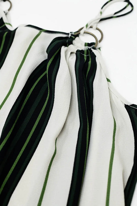 Maxi dress in lightweight fabric with striped print - Dresses