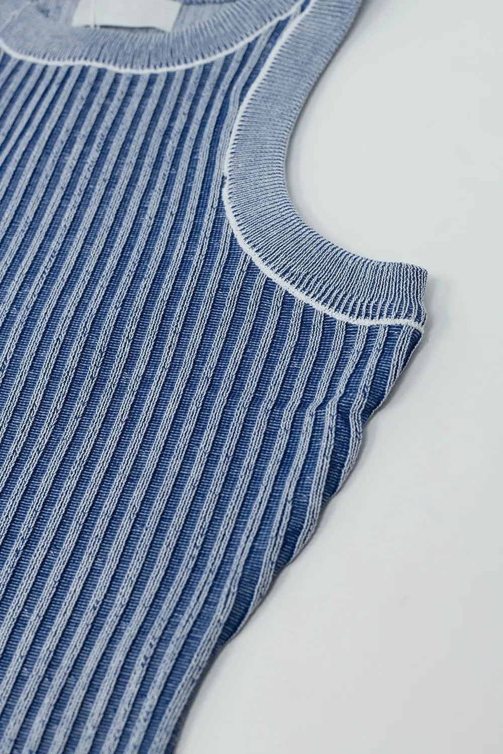 Maxi Sleeveless Halter Bodycon Ribbed Dress in blue - One Size / Blue - Dresses