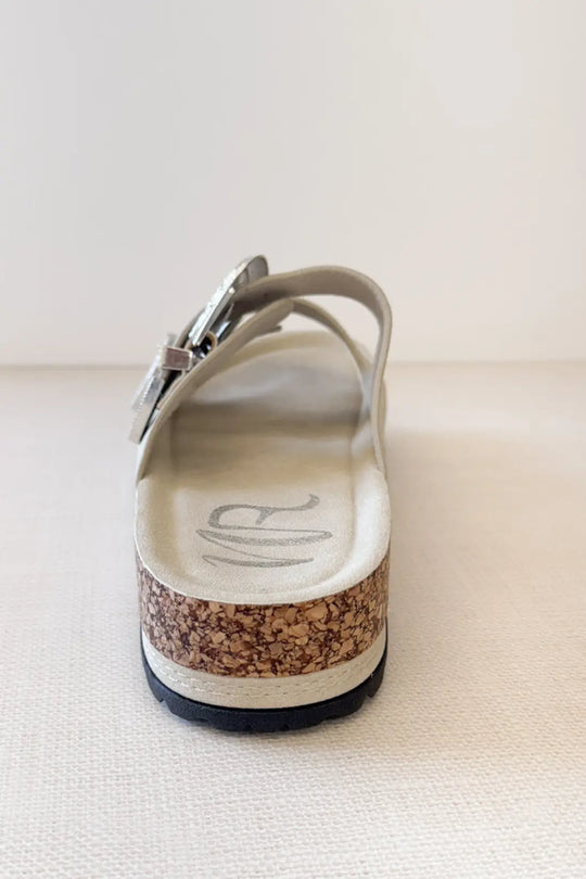 Mickie Western Slides in Cream - 130 Sandals