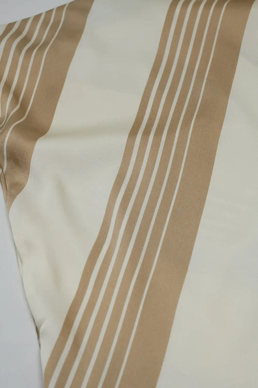 Midi Skirt In cream With Light beige Stipes - Skirts