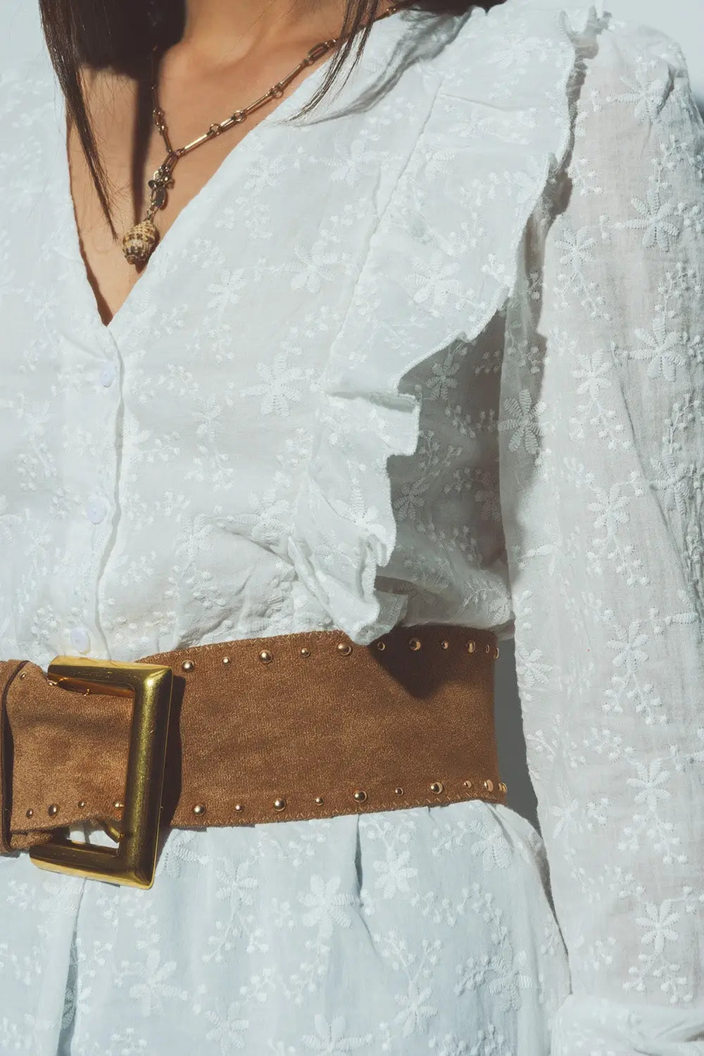 Mini Robe Texturée à Fleurs en Blanc - Vestidos