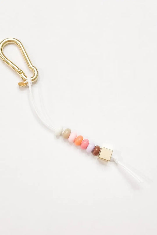 Rainbow Beaded Mini Bag Charm - Charms