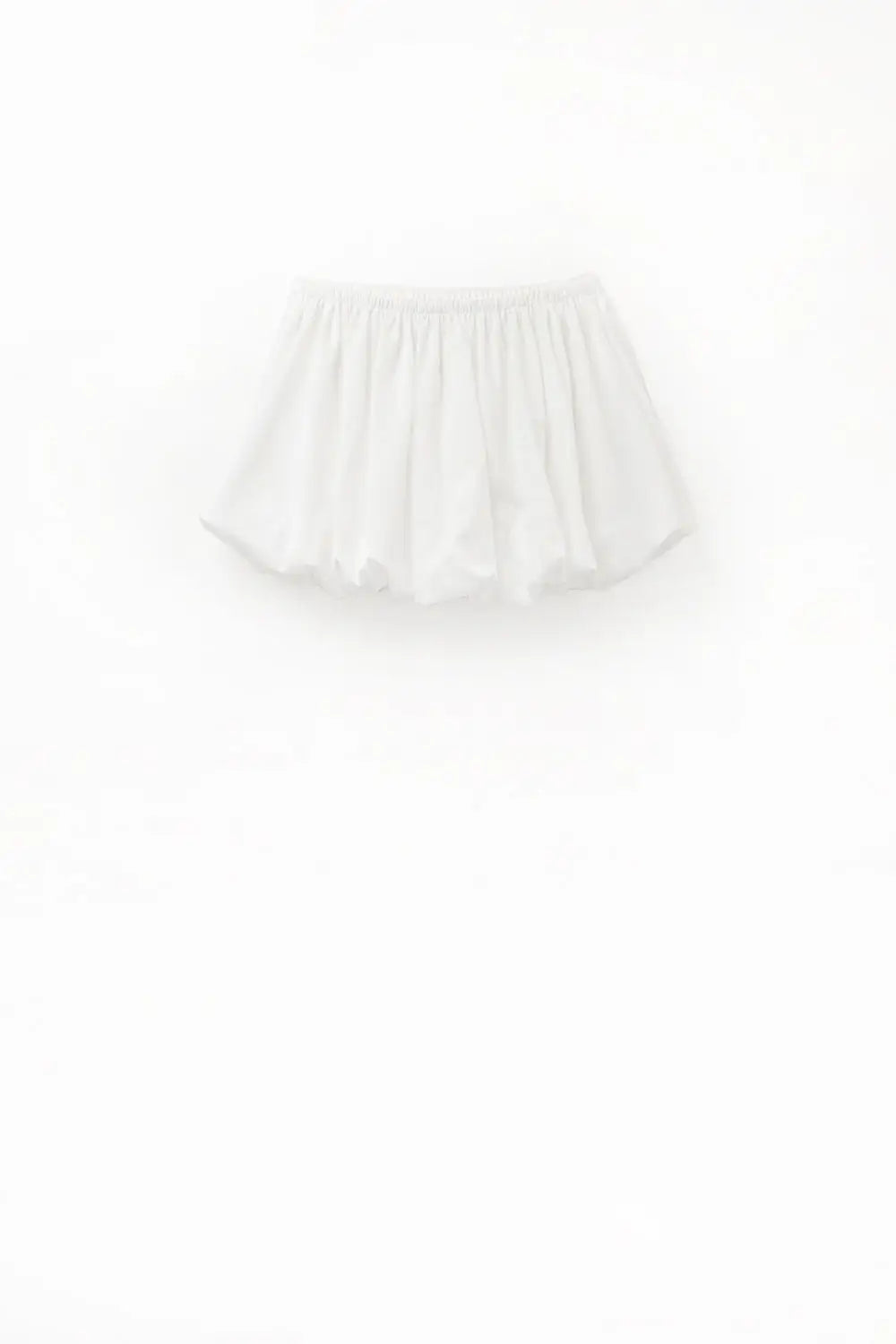 minijupe ballon en popeline blanche - Jupes