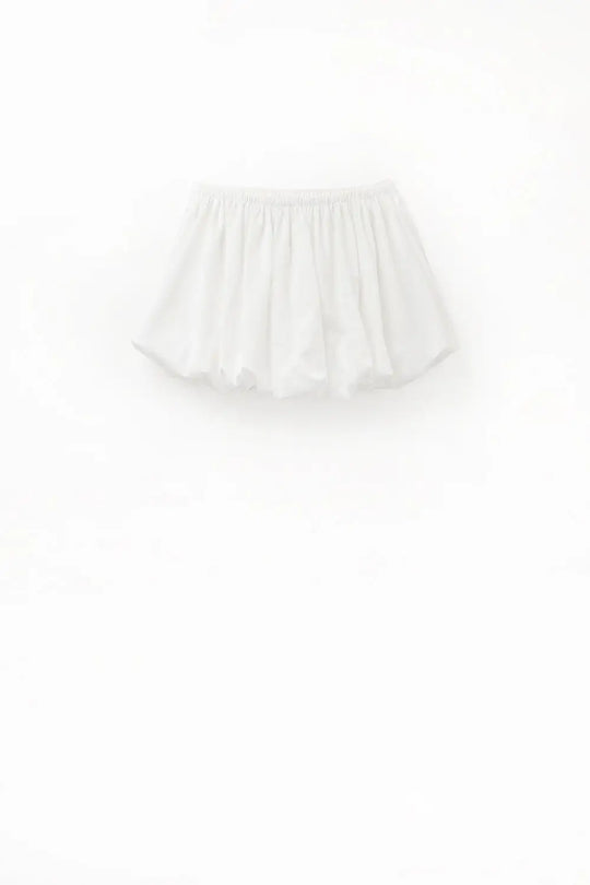 minijupe ballon en popeline blanche - Jupes