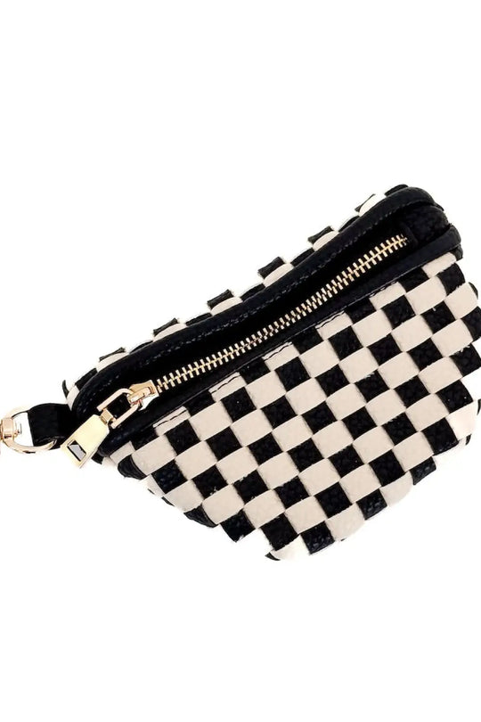 Mini Westlyn Bag Charm - Checkered Black - Charms