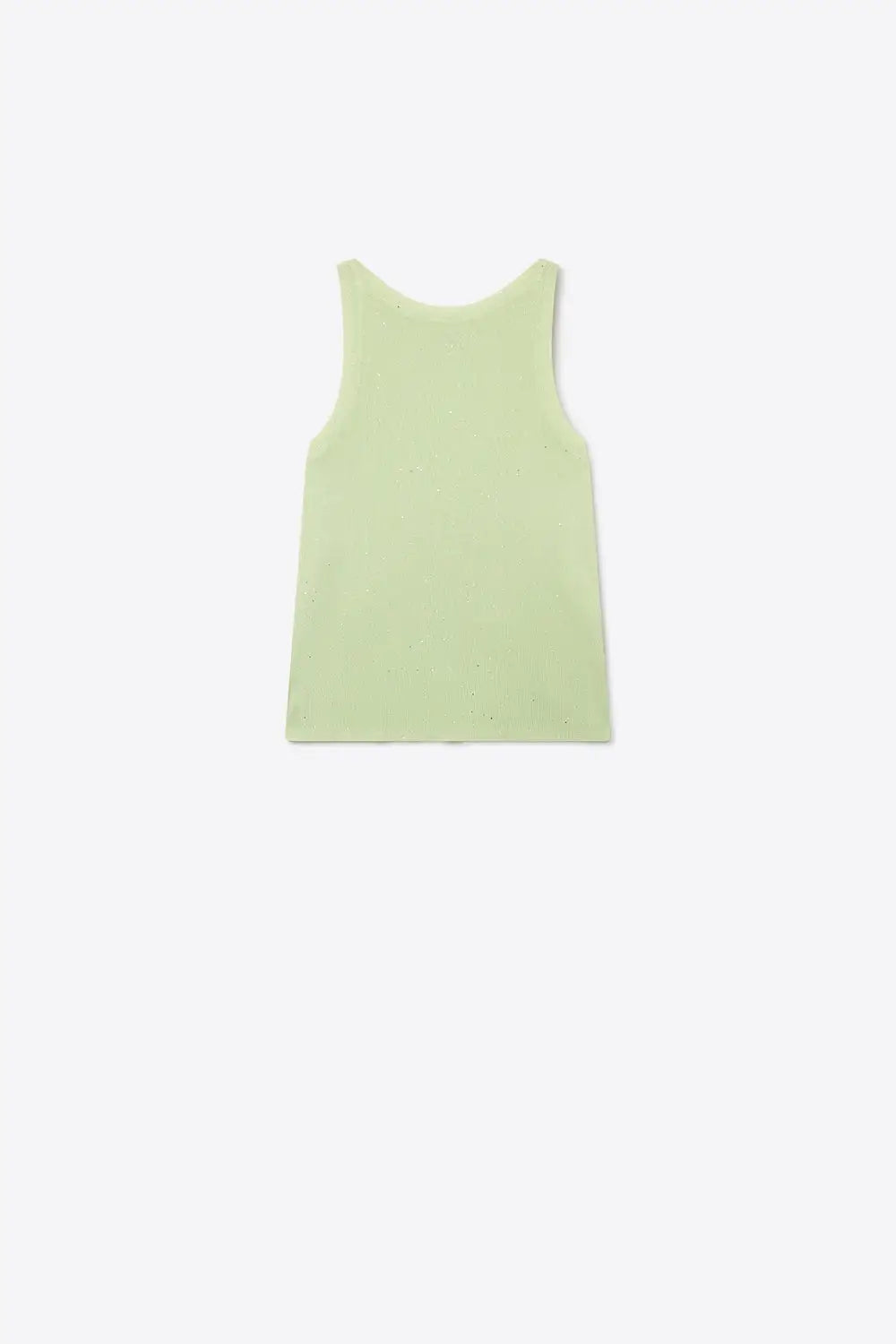 Q2 Mint fine Knit Subtle Glitter Sleeveless Top
