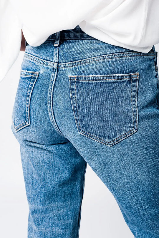 Mom jeans with embroidered stars - Jeans