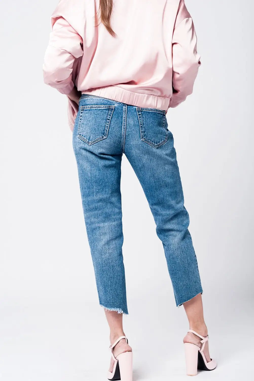 Mom jeans with embroidered stars - Jeans