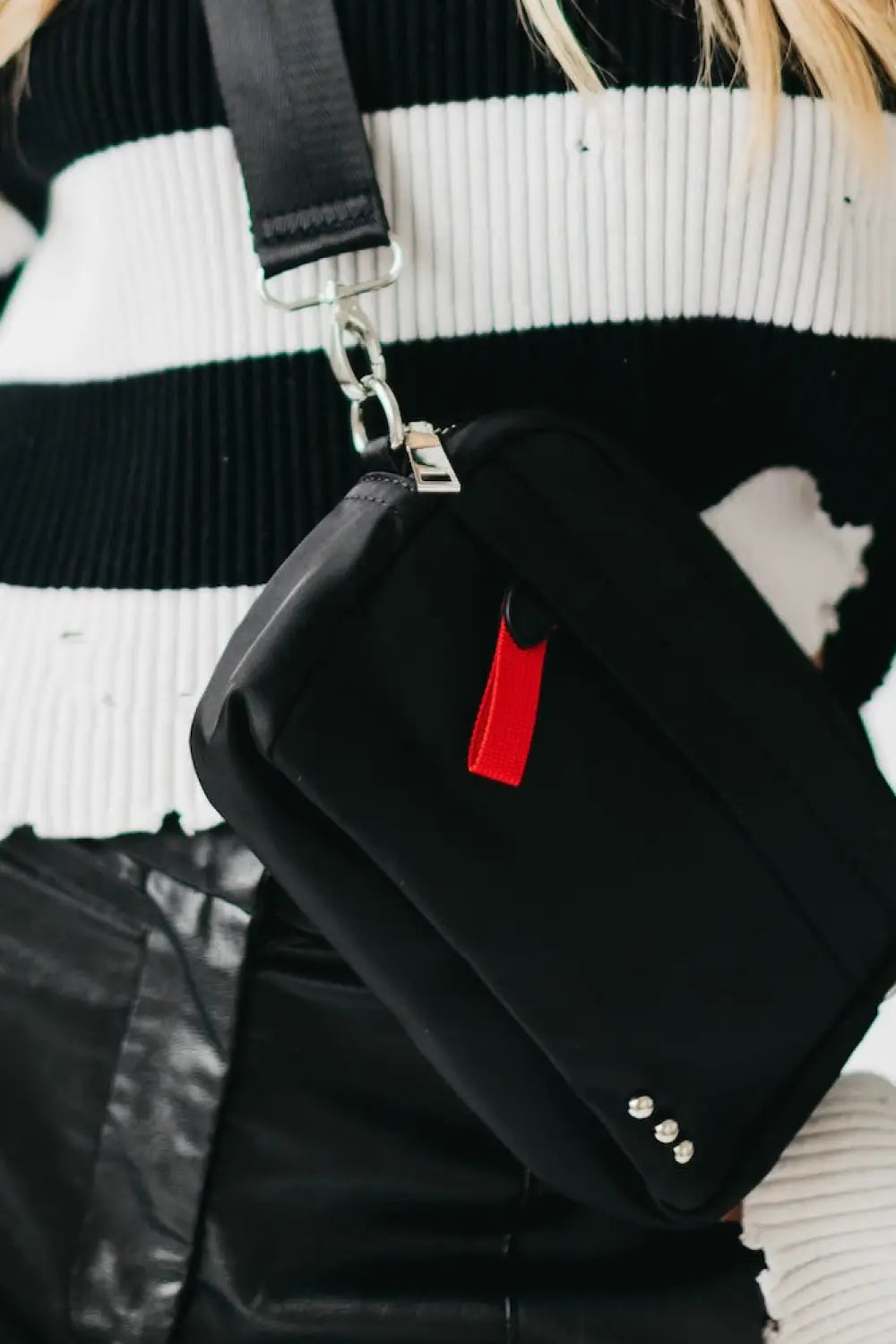 Nancy Nylon Camera Crossbody Bag - Black - Crossbody Bag