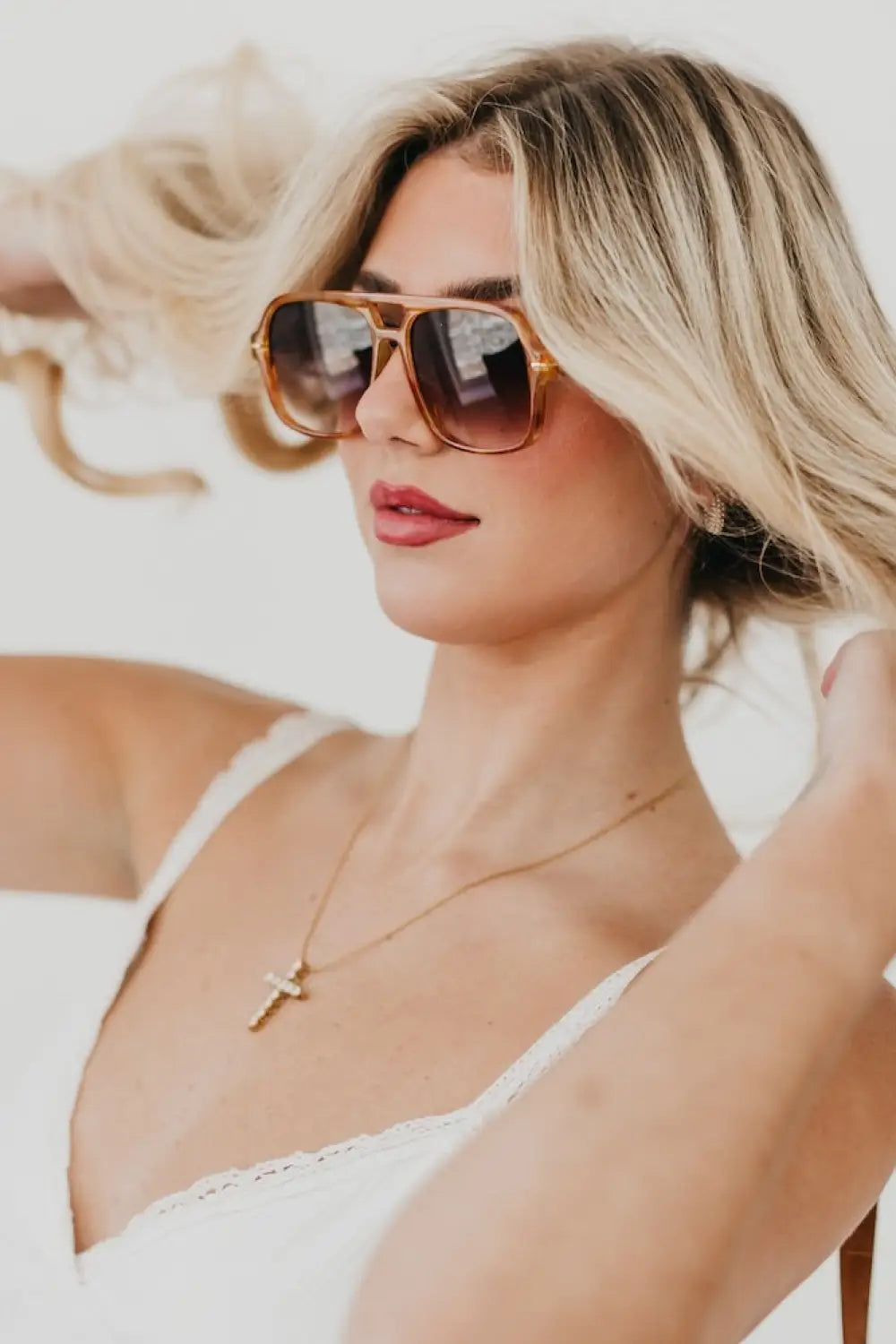 Natalie Oversized Aviator Sunglasses - Sunglasses