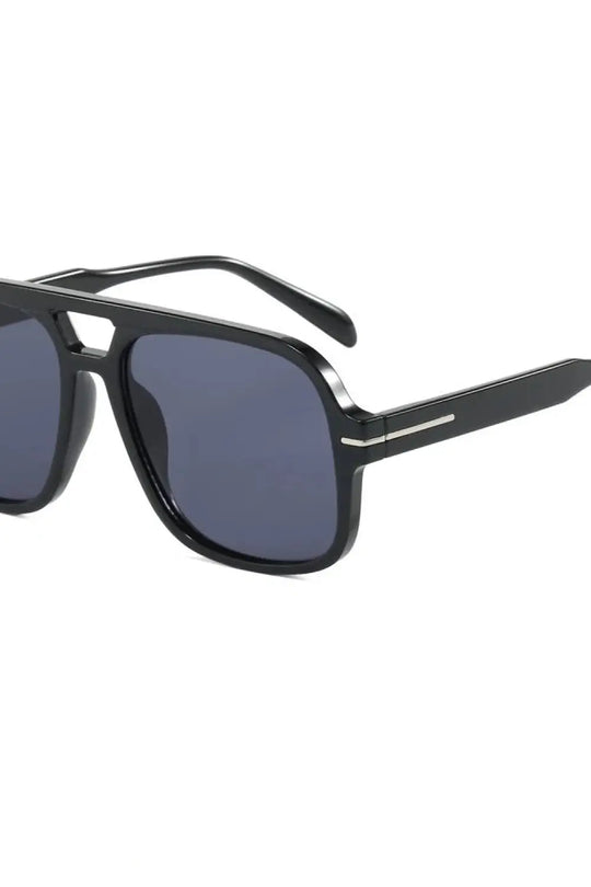 Natalie Oversized Aviator Sunglasses - Black/Black - Sunglasses