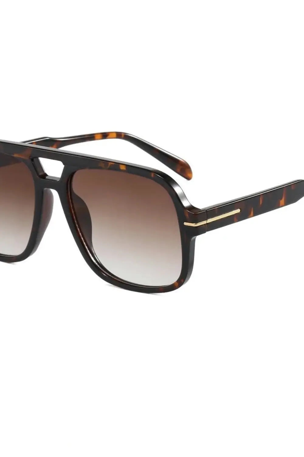 Natalie Oversized Aviator Sunglasses - Brown Tortoise/Brown - Sunglasses
