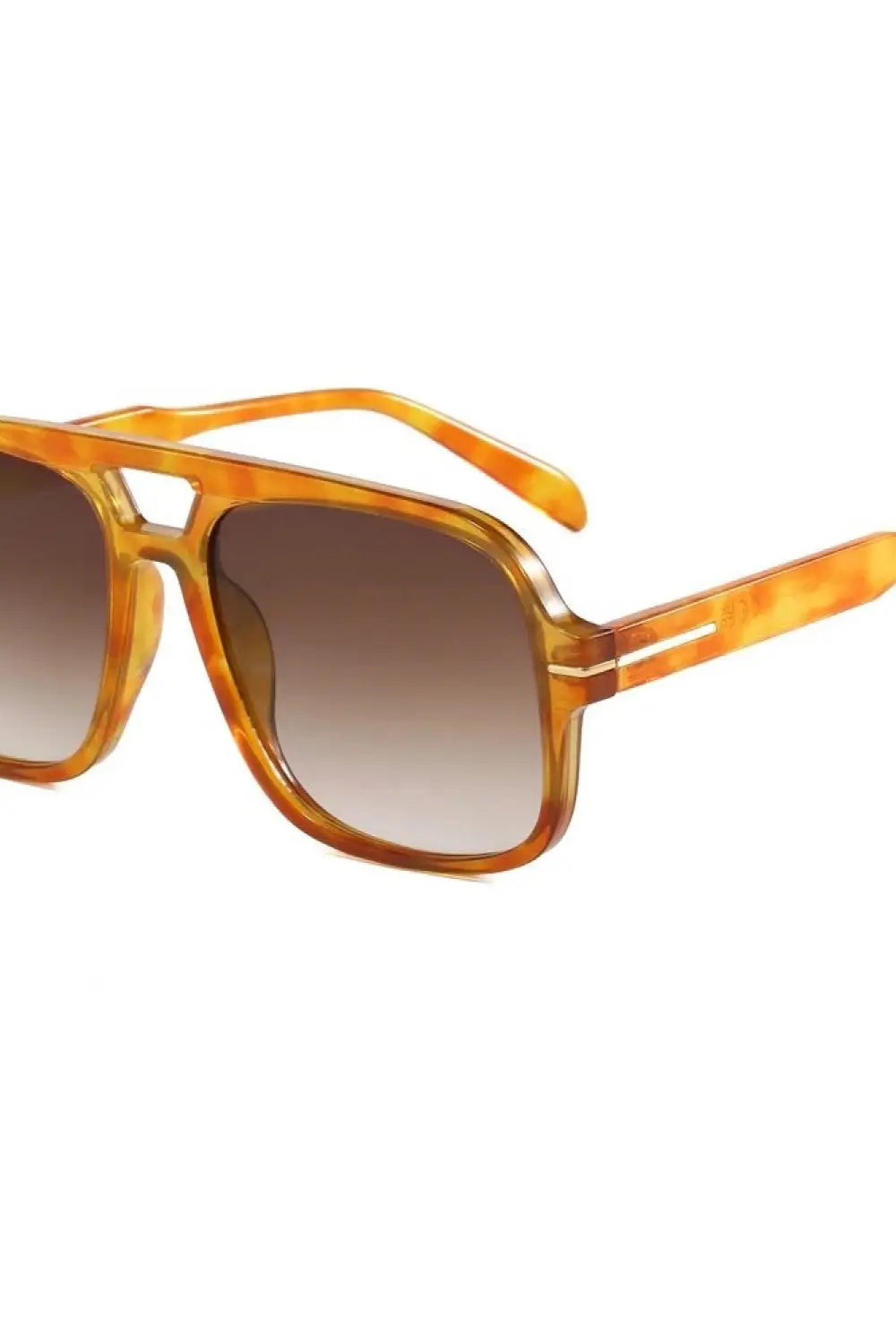 Natalie Oversized Aviator Sunglasses - Sunset Tortoise/Brown - Sunglasses