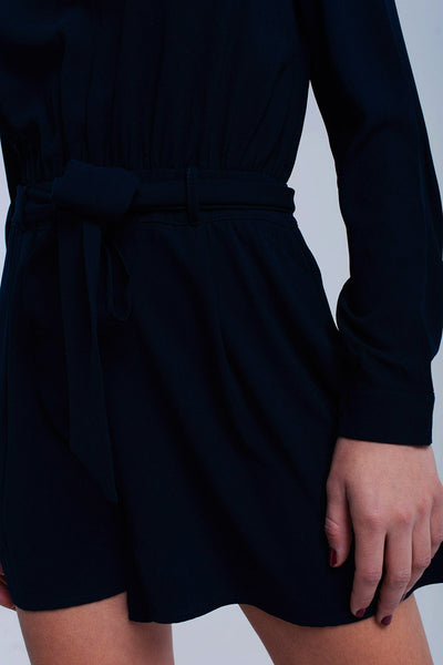 Q2 Navy jumpsuit with lace