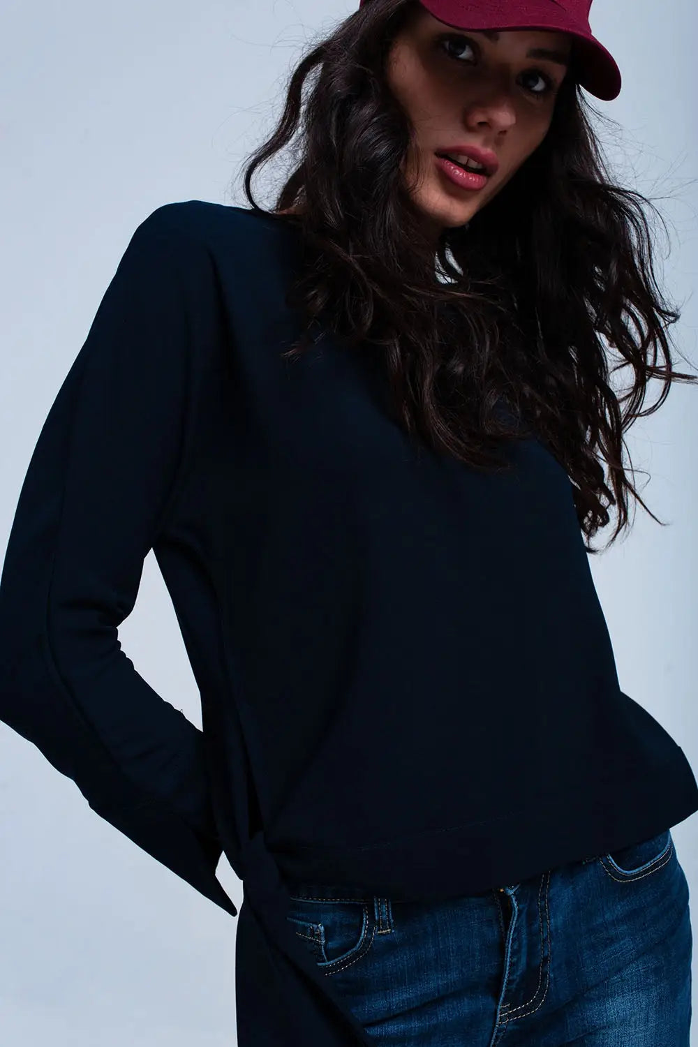 Navy shirt side tie - Shirts
