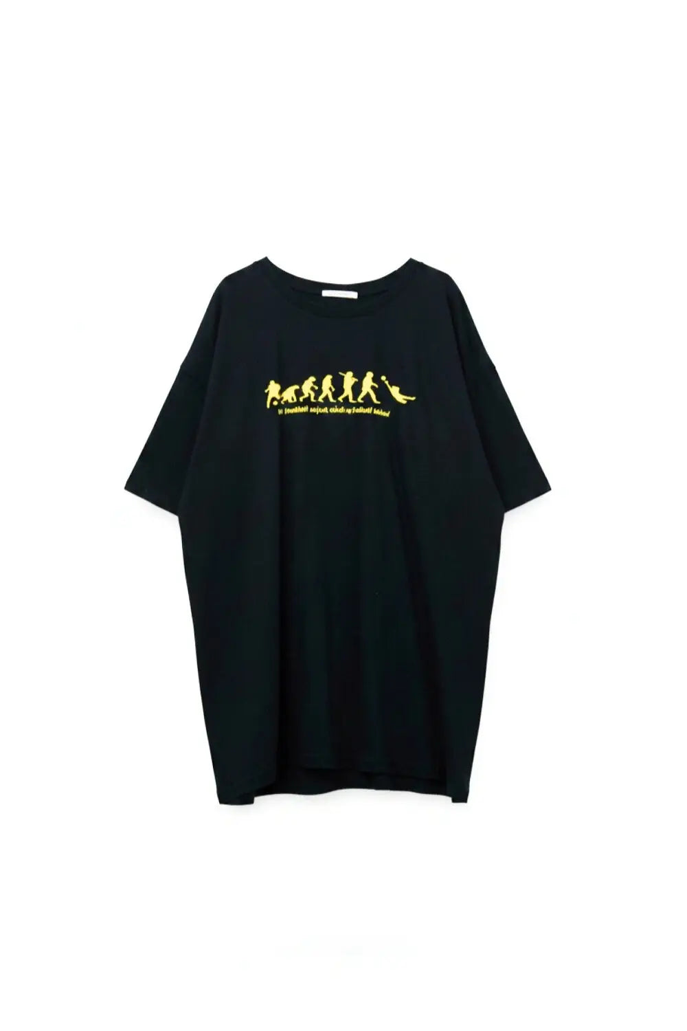 Q2 Navy T-Shirt with Yellow Text and Crew Neckline