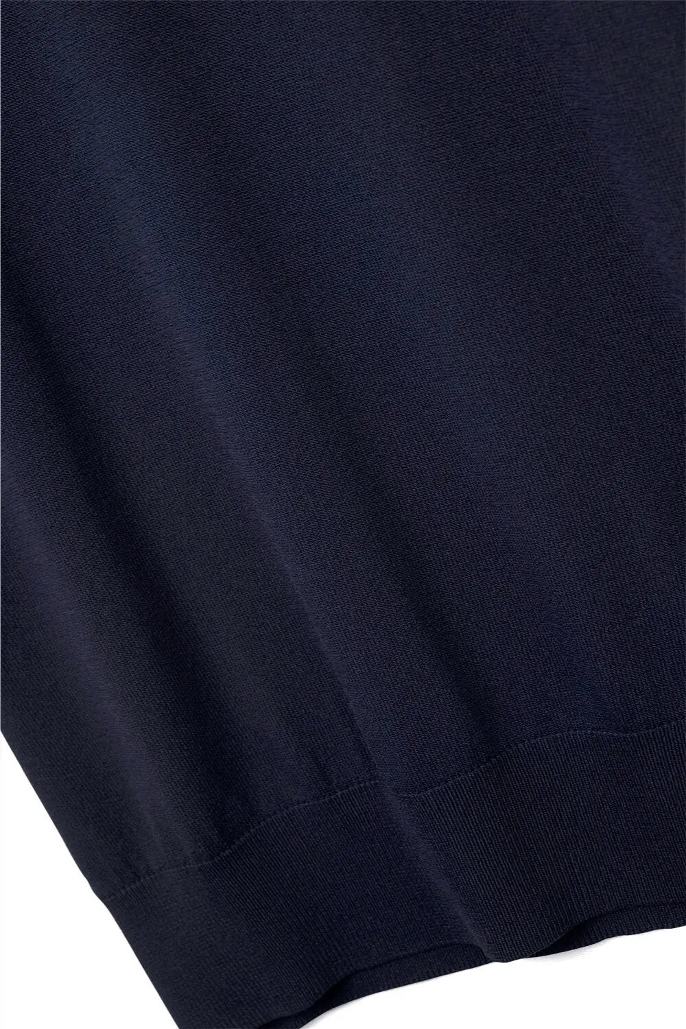 Navy turtleneck sweater with fitted short sleeves - One Size / Blue - Sweaters