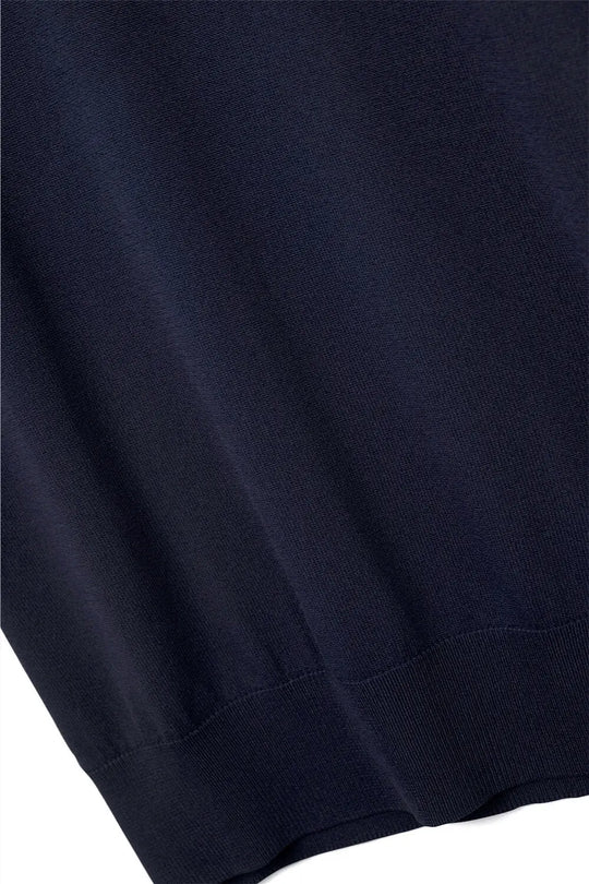 Navy turtleneck sweater with fitted short sleeves - One Size / Blue - Sweaters