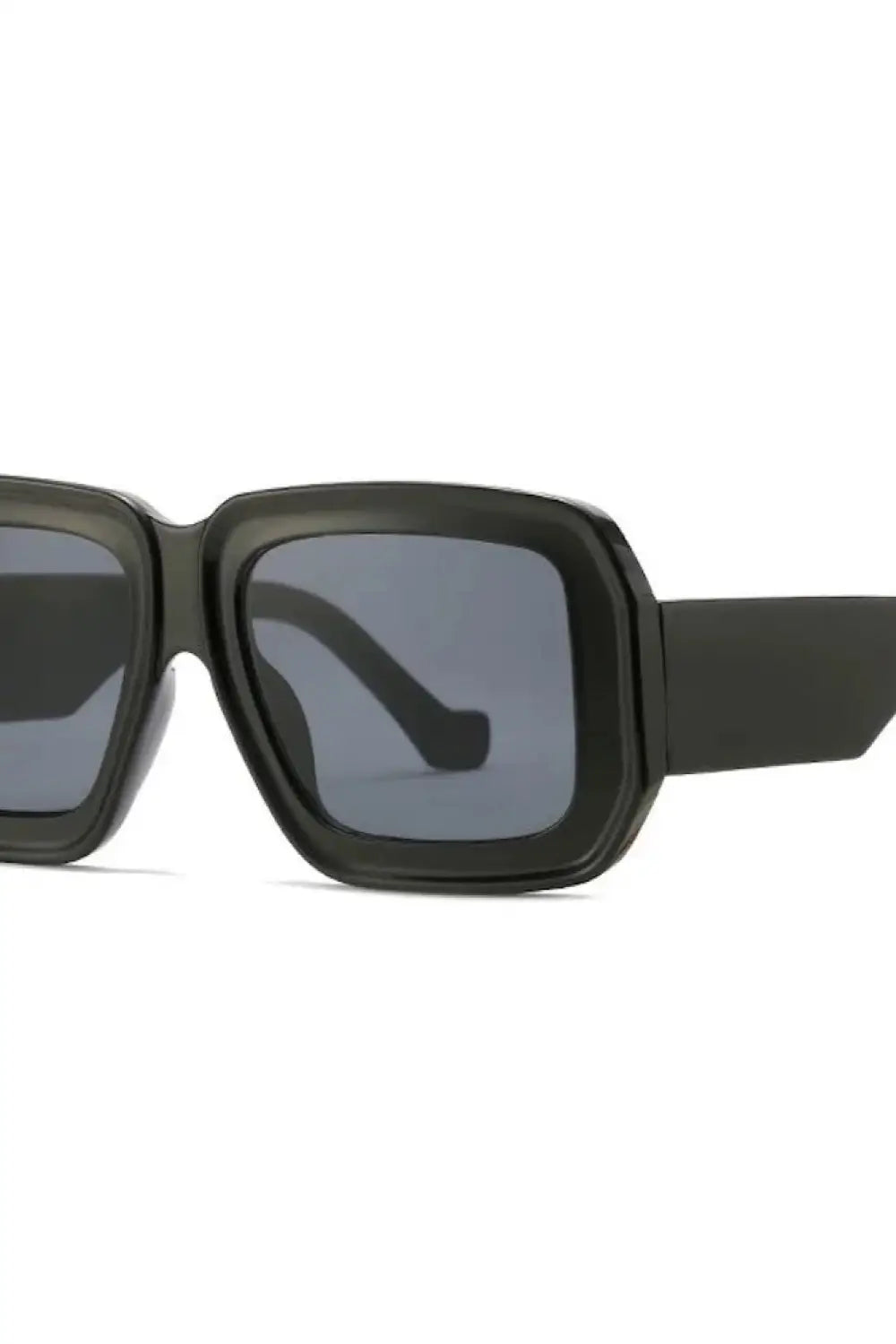 Nicolette Retro Oversized Square Sunglasses - Black/Black/Black Lens - Sunglasses