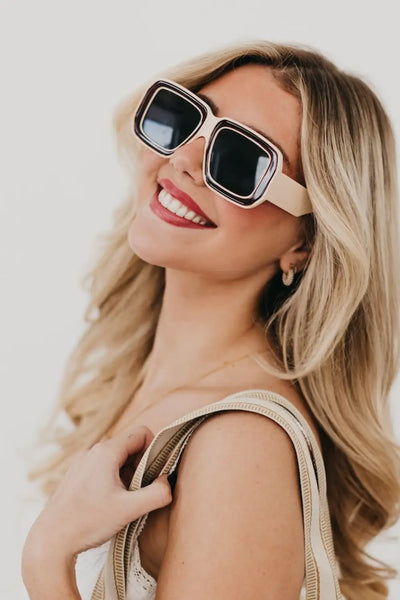 Nicolette Retro Oversized Square Sunglasses - Sunglasses
