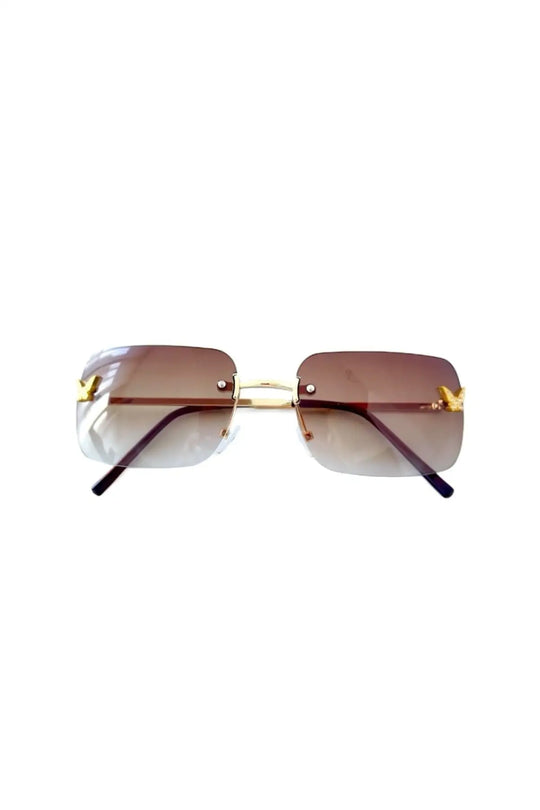 Papillon Blue Sunglasses - Brown Gold - sunglasses