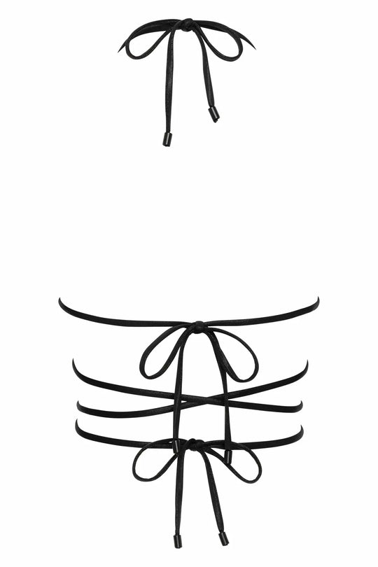 Mariposa Top in black-shimmer - bikini top
