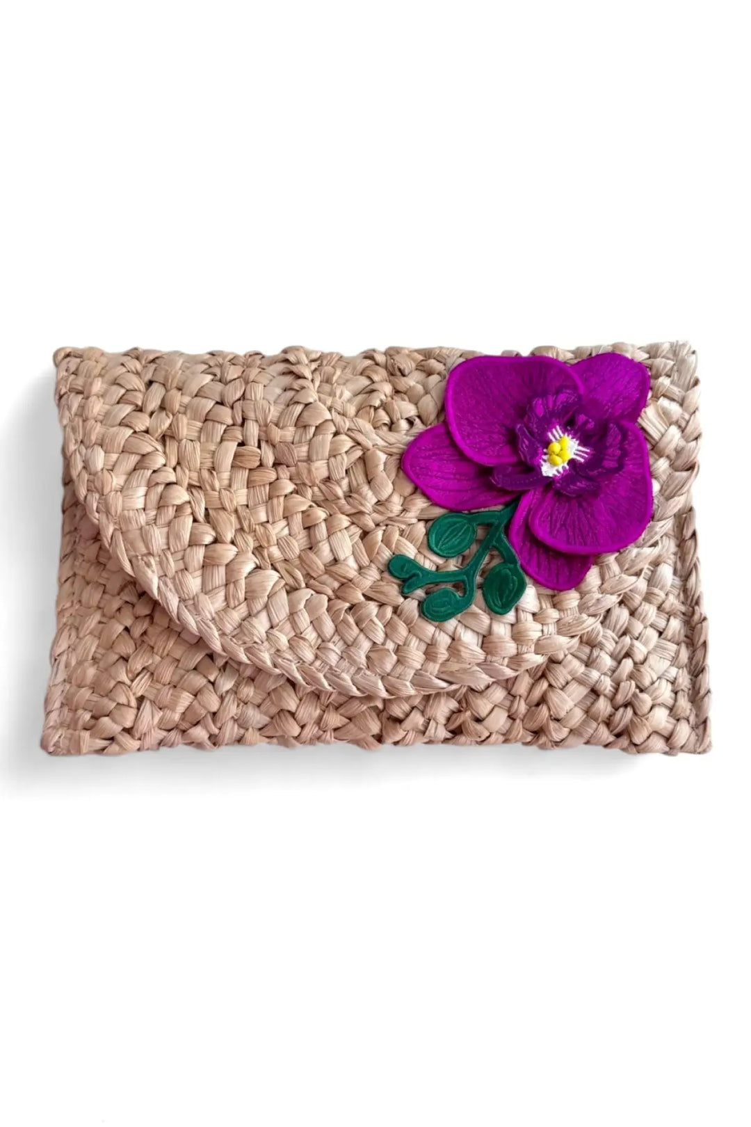 Karla Straw Clutch - Natural Straw - Bag