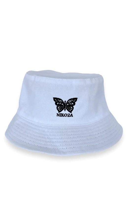 White/Black Nikoza Bucket Hat