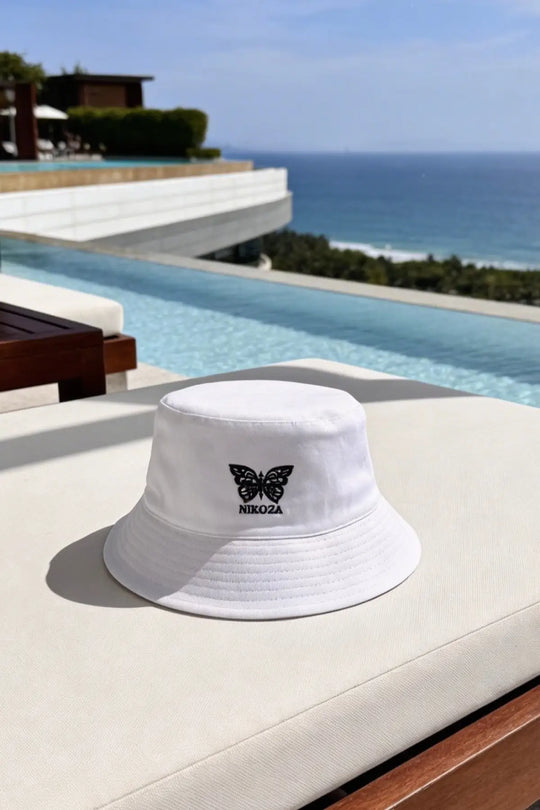 Black/White Nikoza Bucket Hat - white-black-reversible - Hats