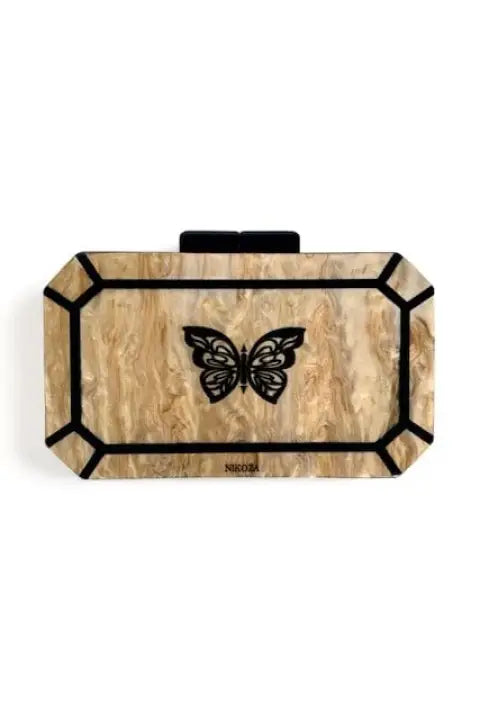 Karina Acrylic Clutch - Amber mother of pearl - Bag