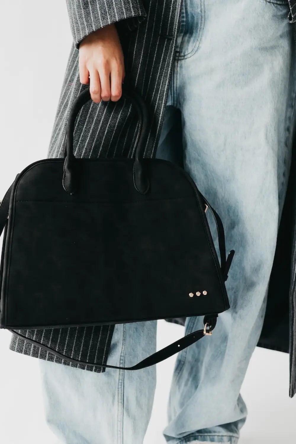 Nirvana Nubuck Tote - Black - Tote Bag