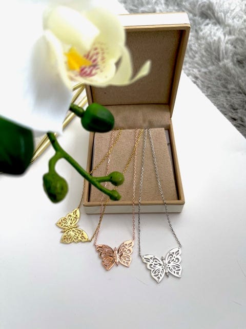 .925 Silver Papillon Butterfly Women&