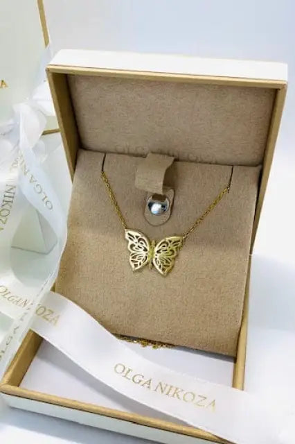 .925 Silver Papillon Butterfly Women’s Necklace Jewelry - Necklace