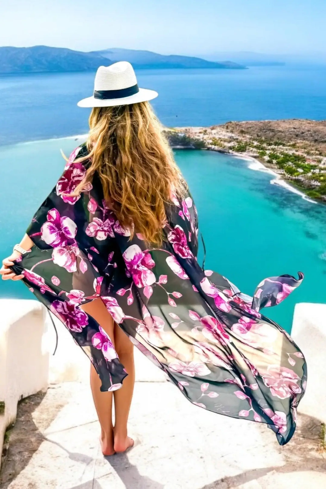 Miranda long cover up 100 % Silk