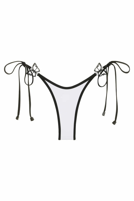 Brickell Chic Bottom Bikini - black-white / XS - bikini bottom