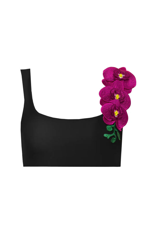 Orchids of Biscayne Top - Black / XS