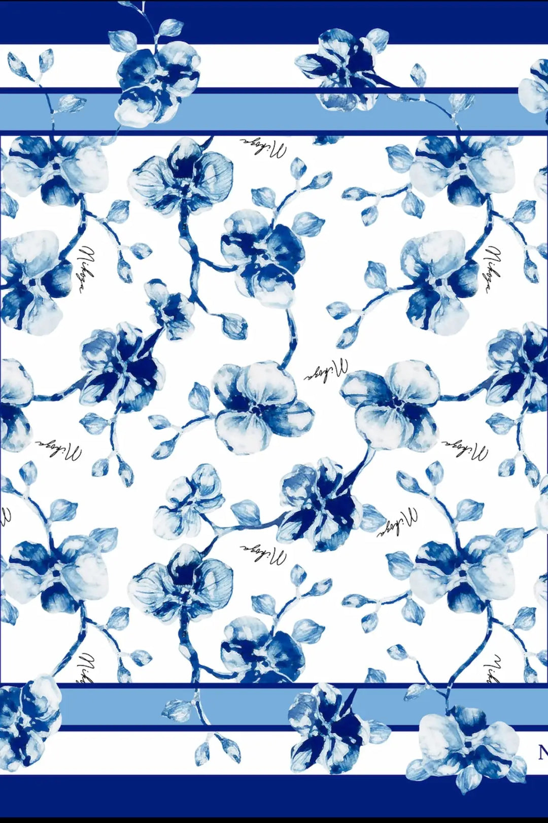 Blue Orchid Pareo -100% Silk - cover up