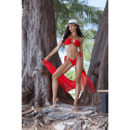Camila Red Bikini Bottom