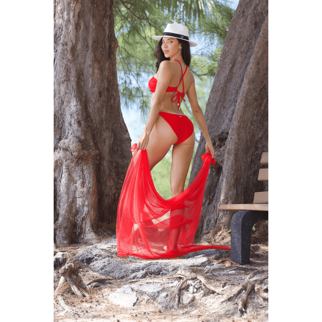 Camila Red Bikini Top