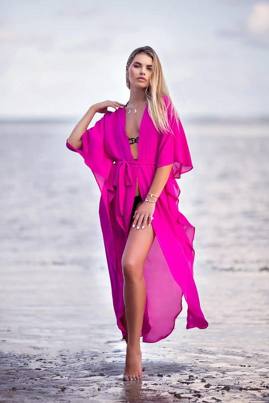 Key Largo cover up (long) - Fuchsia / One Size - cover up