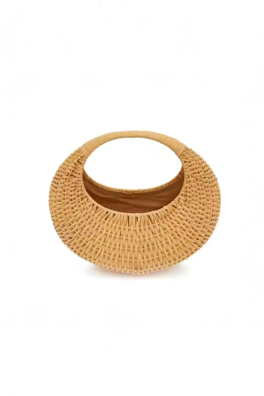 Coastal Circle Natural Straw Beach Bag - Natural Straw - Bag